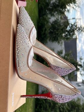 Christian Louboutin Follies Strass 100 Pumps- Authentic NIB